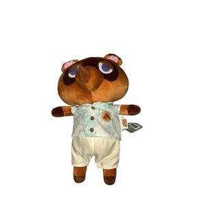 Nintendo Animal Crossing Tom Nook Raccoon Brown Plush Stuffed Animal 19"